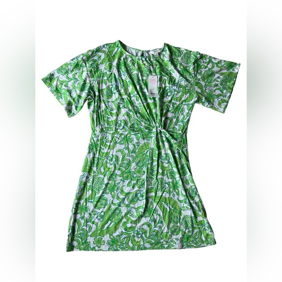 NWT LILLY PULITZER SHAW DRESS RESORT WHITE DAFFODIL HILL WOMENS XL - Picture 2 of 8